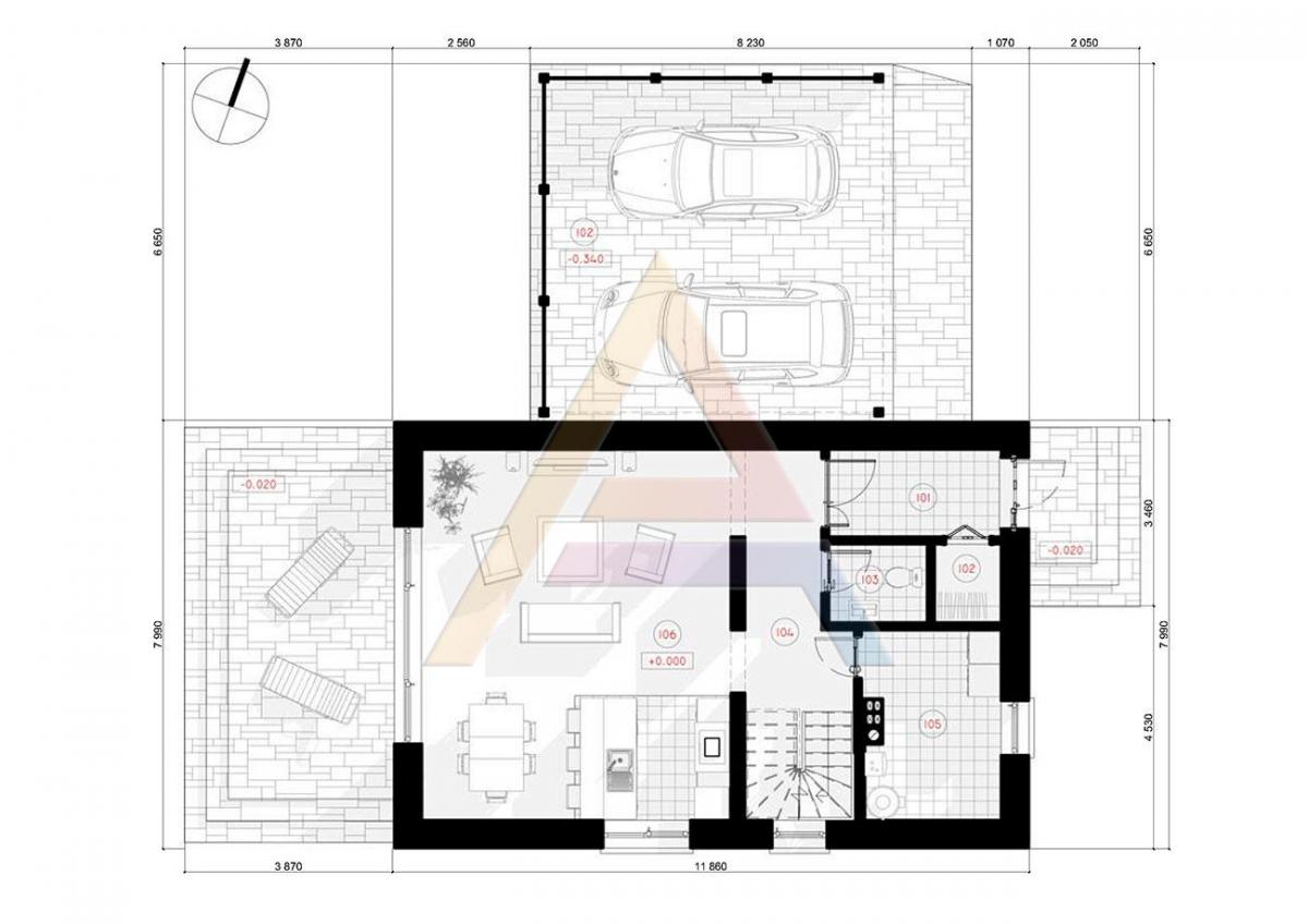 Проект дома «Анута» 2 этажа 12x15 м, площадь 170 кв.м