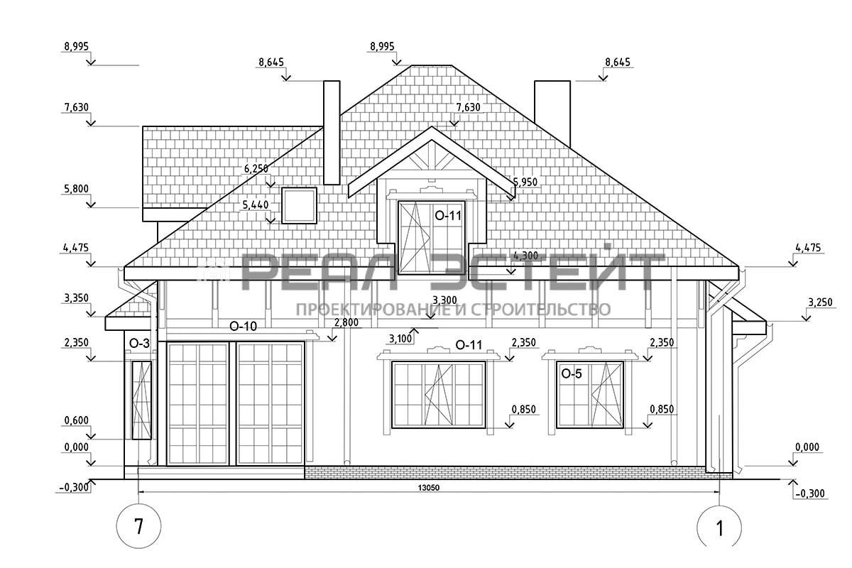 Проект дома «Реал КД-263» 13х16 м, площадь 263 кв.м, цена