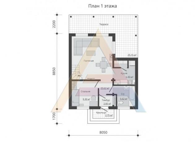 Дом Луппи, площадь 111 кв.м